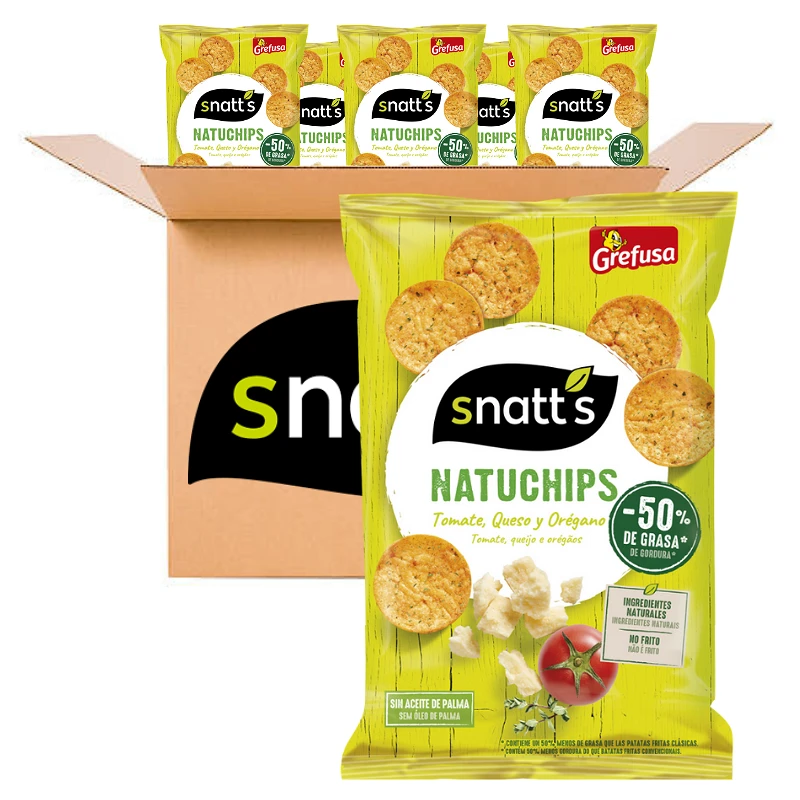 Natuchips Tomate, queso y orégano  24 unidades de 26 gr de grefusa