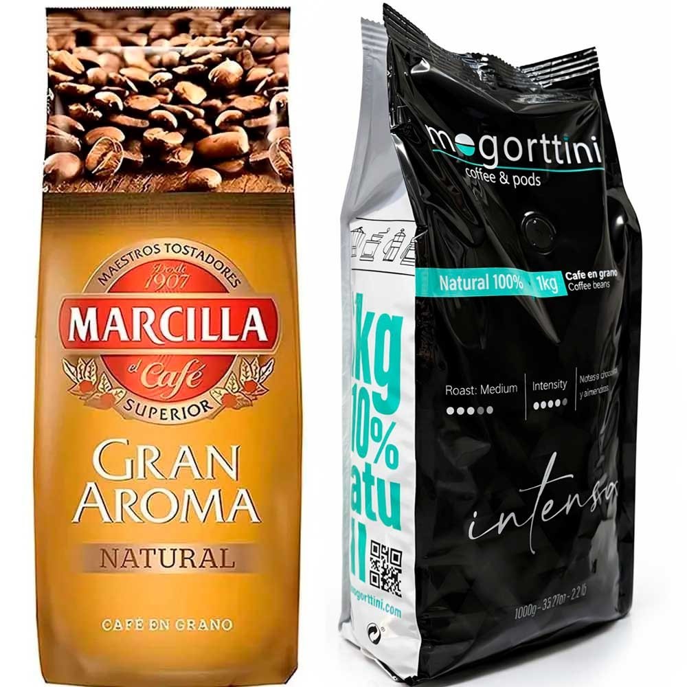 Gran Aroma Natural y Mogorttini Intenso 2kg de café en grano