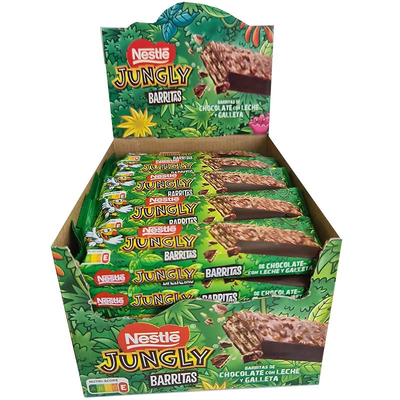 Nestlé Jungly, 30 barritas de chocolate con leche de 34 gr.