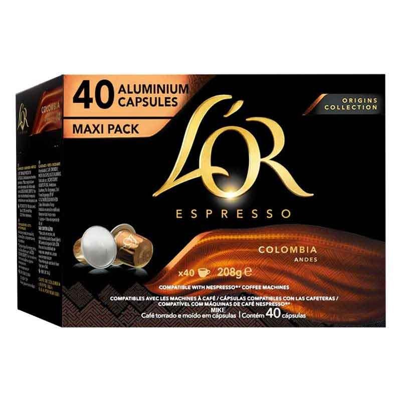 Colombia Andes L'OR Origins Collection 40 Cápsulas Maxi Pack compatibles Nespresso