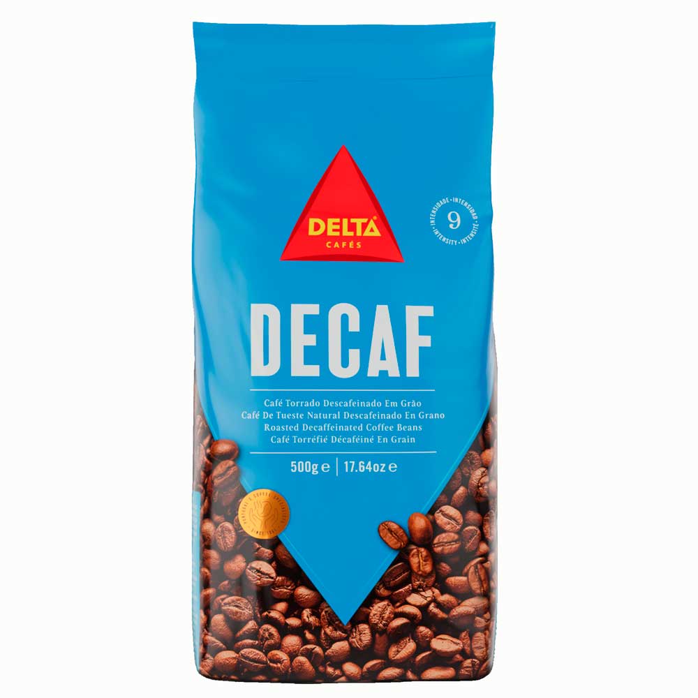 Descafeinado Natural café en grano Delta paquete de 500 gramos 