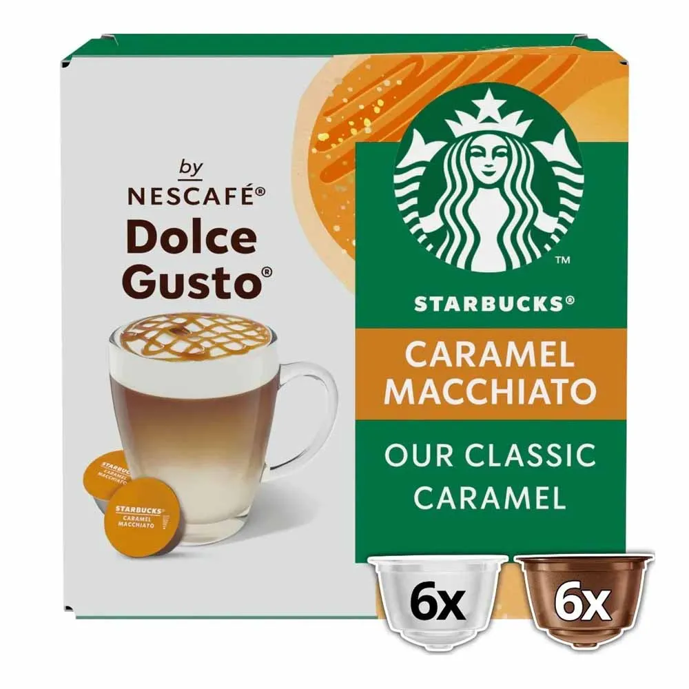 Caramel Macchiato STARBUCKS 6+6 cápsulas compatibles Dolce Gusto