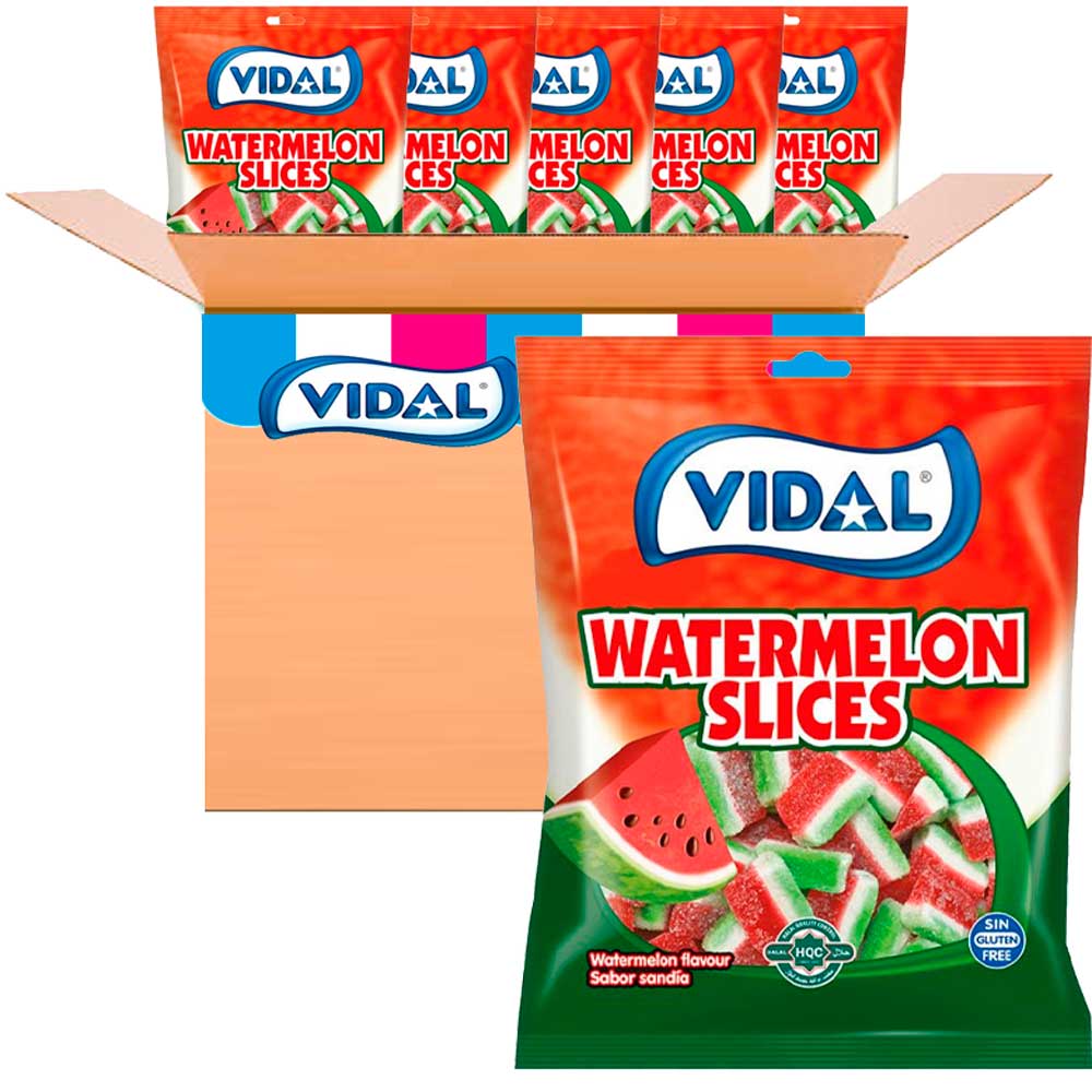 Tajadas Sandia  Vidal  90 gramos caja 14 unidades 