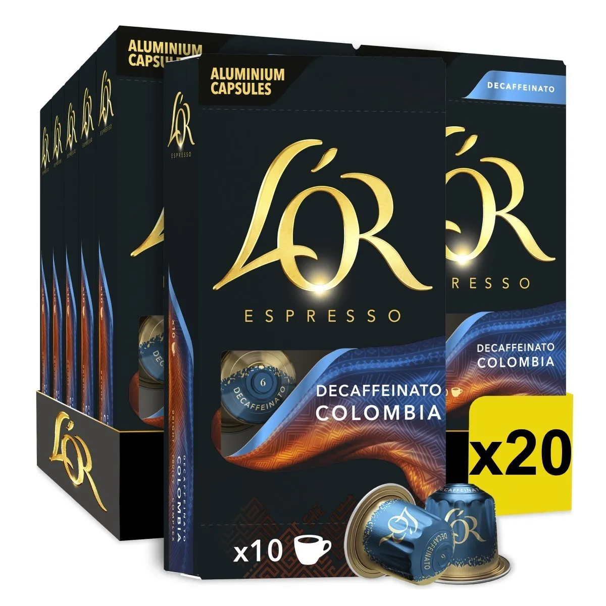 Colombia Descafeinado 200 cápsulas | L'OR Espresso Nespresso