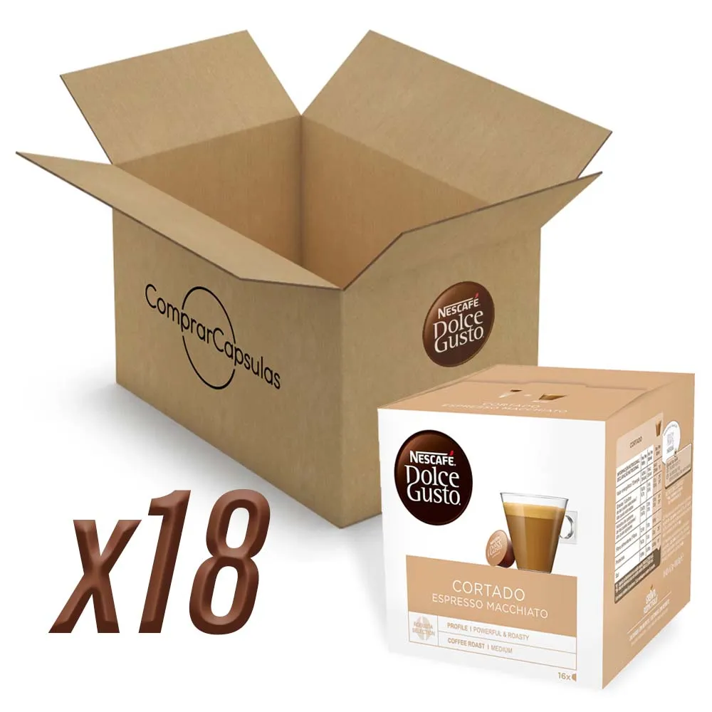 Café Cortado 18 cajas, 288 cápsulas Dolce Gusto Nescafé