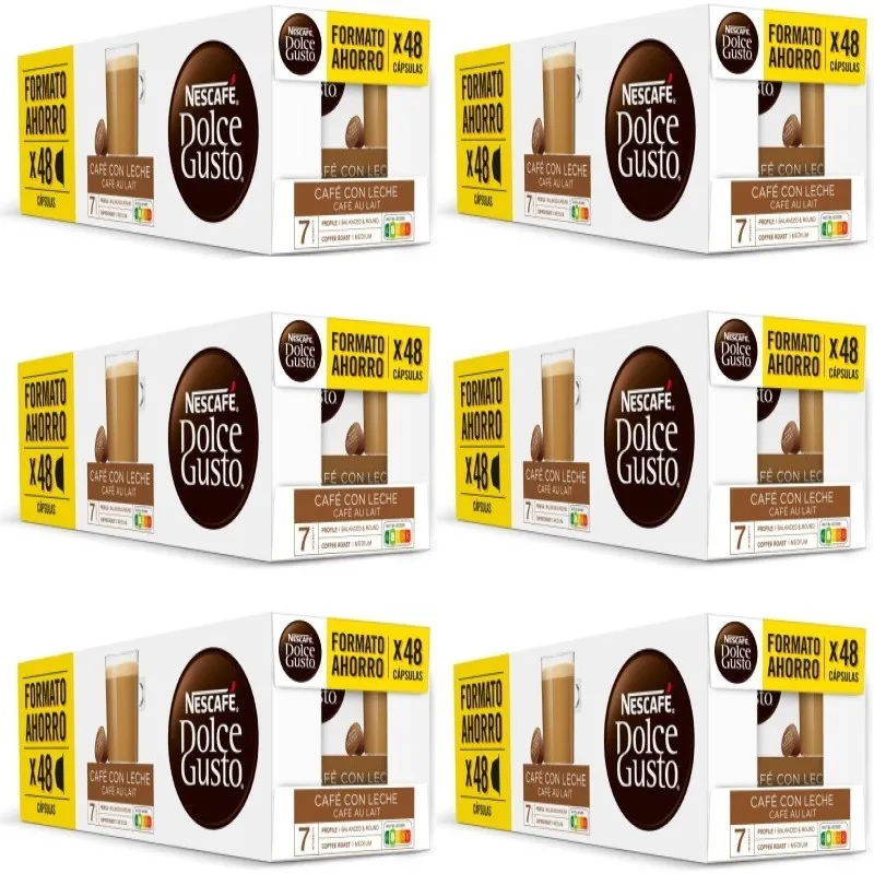 Café con Leche 18 cajas, 288 cápsulas | Nescafé Dolce Gusto Formato ahorro