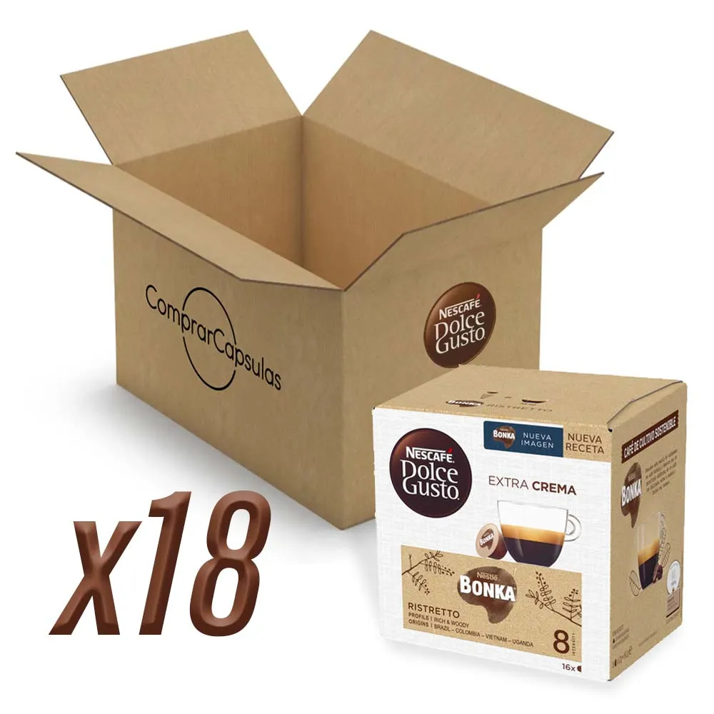 Café Risretto Bonka 18 cajas, 288 cápsulas Dolce Gusto Nescafé