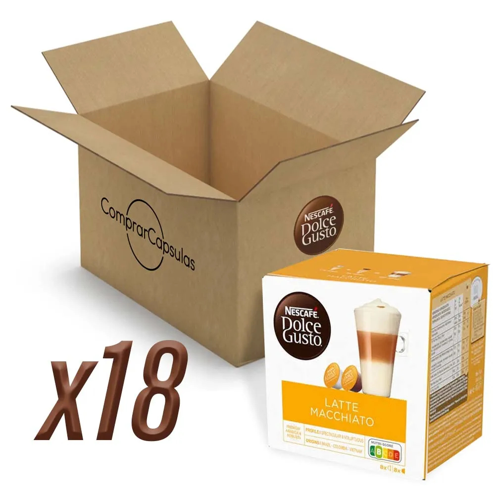 Latte Macchiato 18 cajas, 288 cápsulas | Dolce Gusto Nescafé