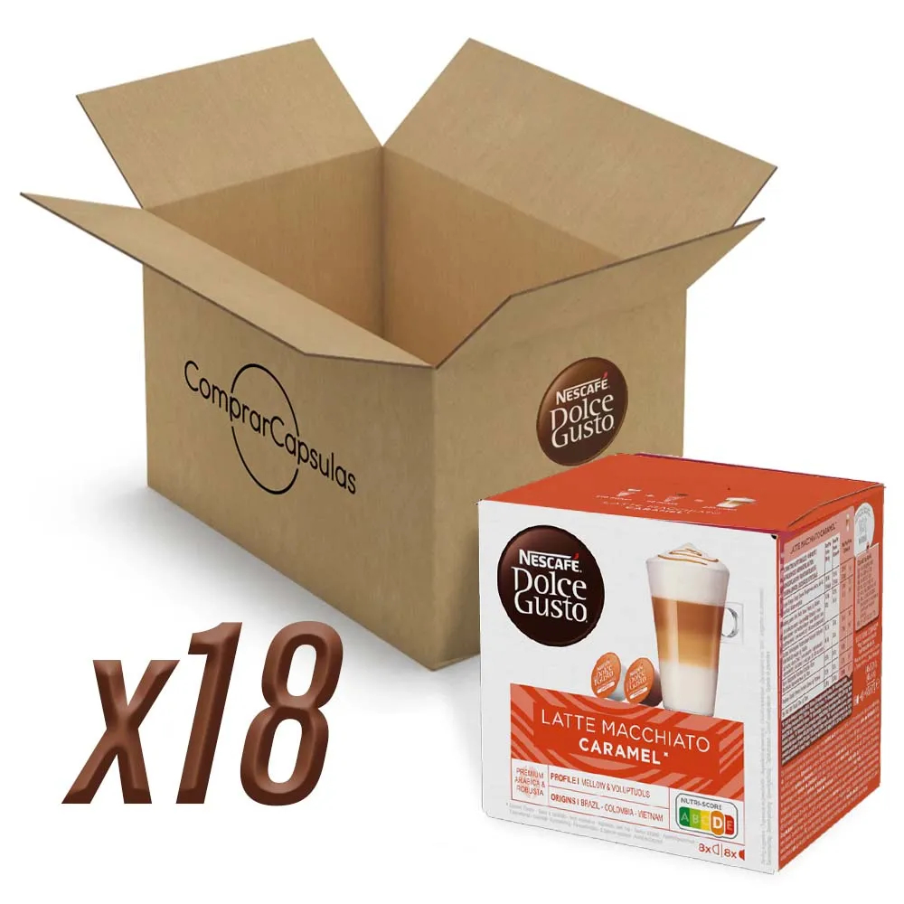 Dolce Gusto® Latte Macchiato Caramel 18 cajas con 288 Cápsulas