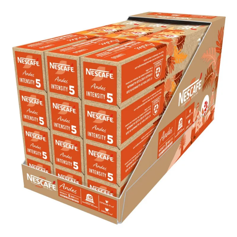 Andes lungo Nescafé, 120 cápsulas Nespresso de aluminio (Formato Ahorro)