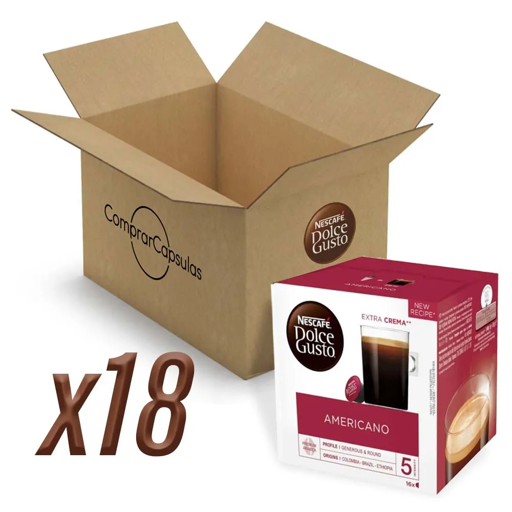 NESCAFÉ® Dolce Gusto®  Americano 18 cajas , 288 Cápsulas