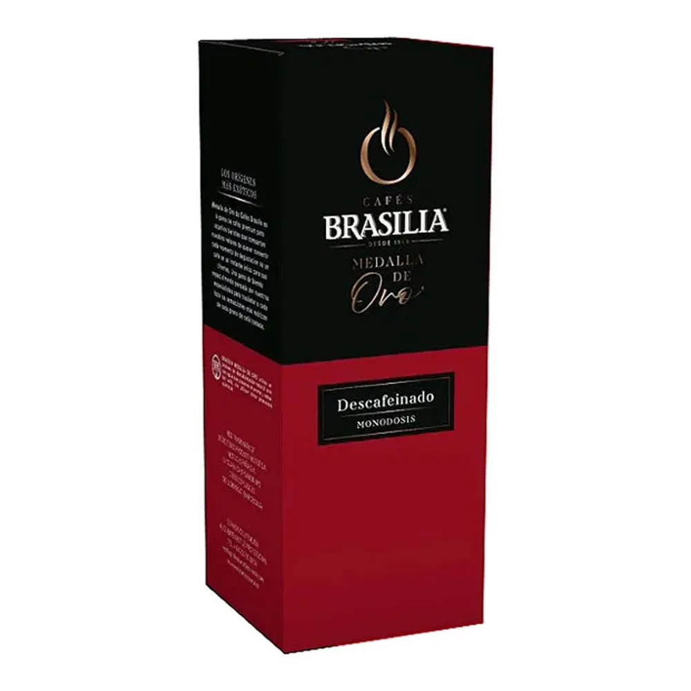 Café Tostado Descafeinado 25x7g Brasilia Medalla de Oro
