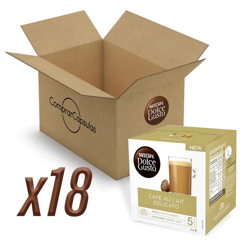 Nescafé® Dolce Gusto® Café con Leche Delicato x 18, 288 Cápsulas