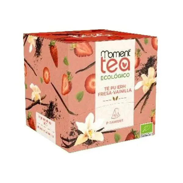 Moment Tea Infusión Té Pu Erh Fresa-Vainilla ECO 15 Piramides