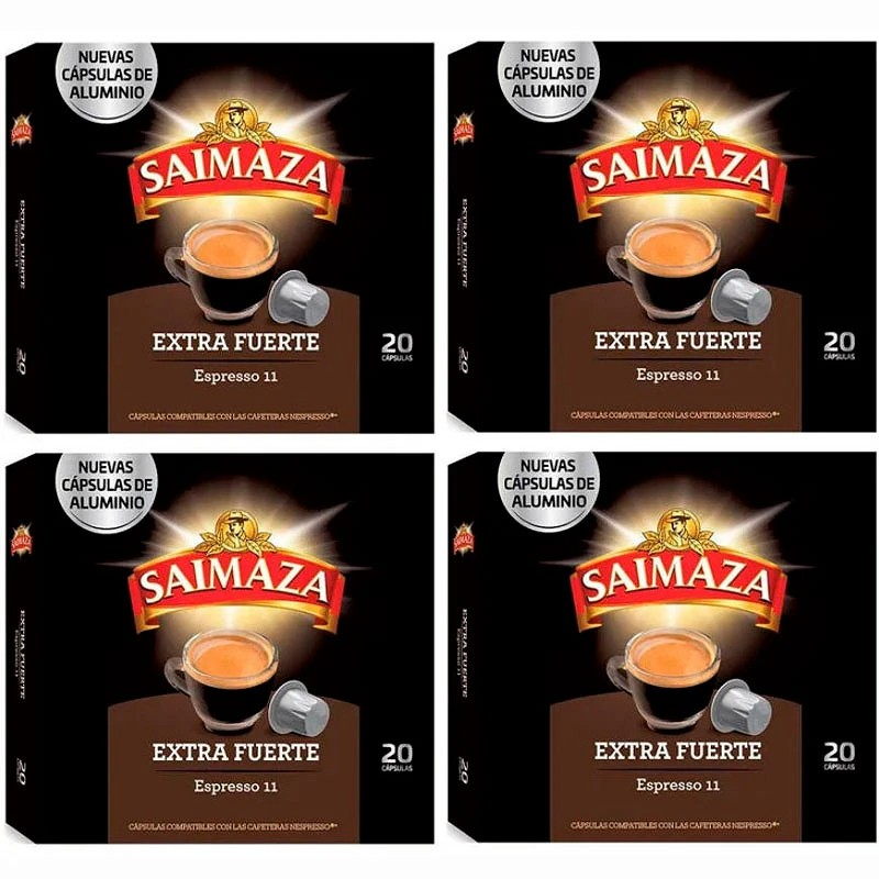 Extra Fuerte Saimaza 4 cajas de 20 cápsulas compatibles Nespresso