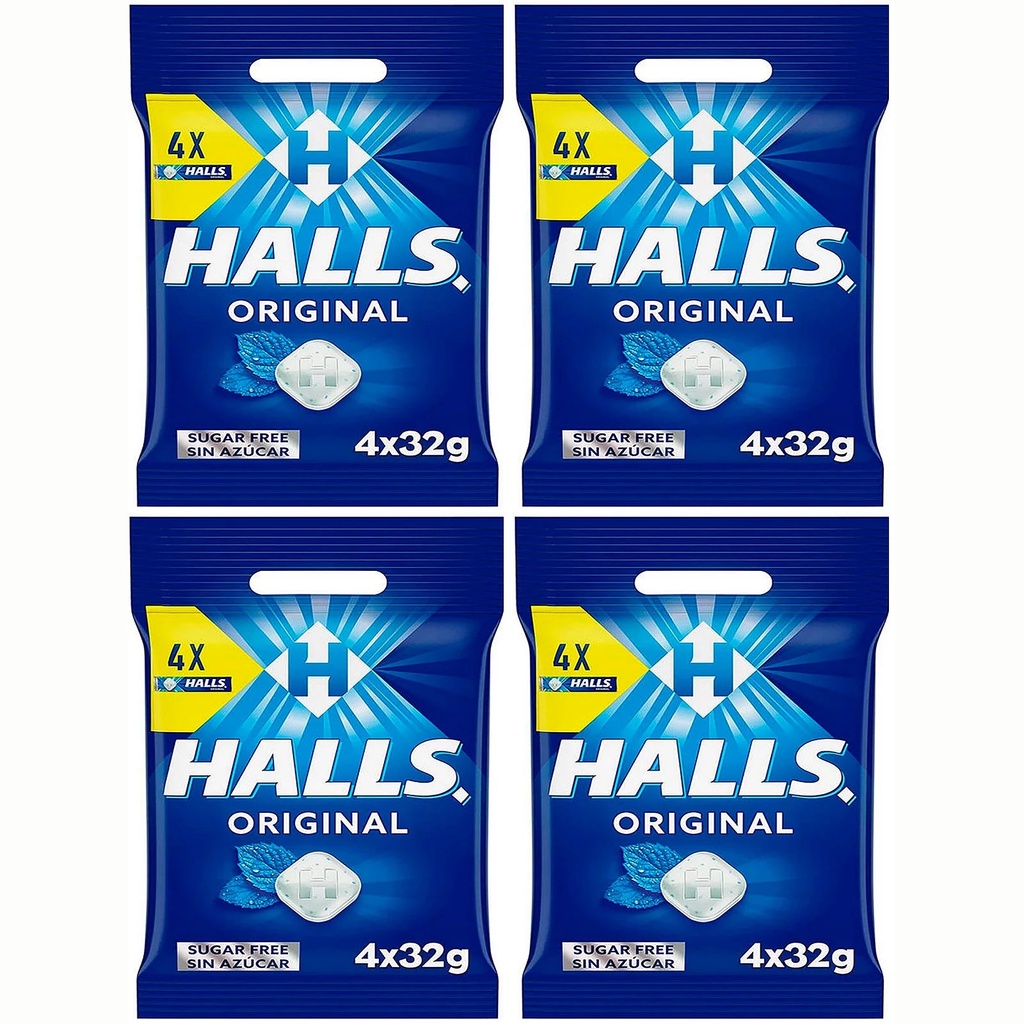 Halls Original caramelos sabor Mentol y Eucalipto 16 x 32 gramos 8416400906132