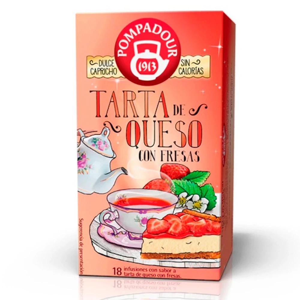 infusión Tarta de Queso con Fresas Pompadour 18 unidades 8412900252113