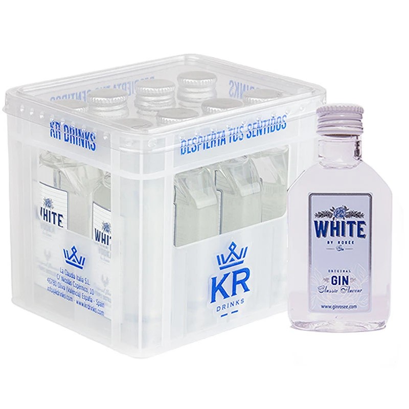 Mini cajón Gin White 8 botellas de 50ml KRDrinks 8437014522327