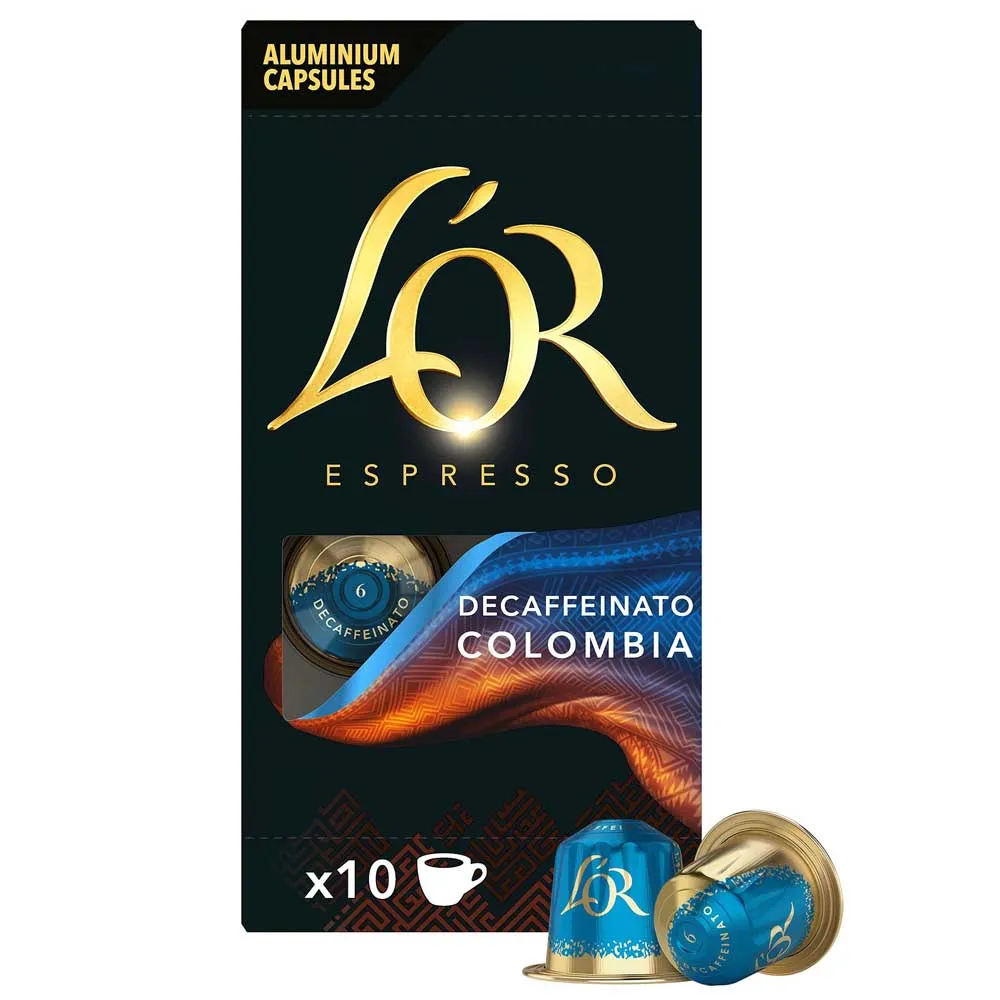 [4091326] Colombia Descafeinado L'OR caja de 10 cápsulas compatibles con Nespresso