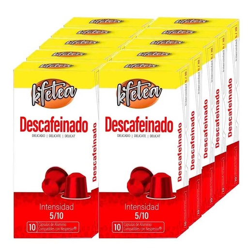 [MOG068X10] 10 cajas de Descafeinado Kfetea Nespresso 100 cápsulas