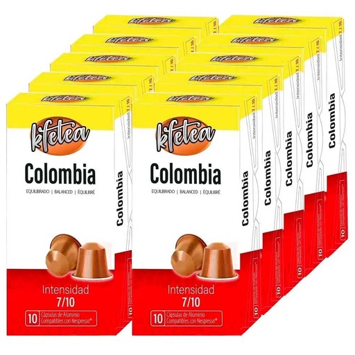 [MOG067X10] Colombia Kfetea Nespresso 10 cajas de 10 cápsulas compatibles