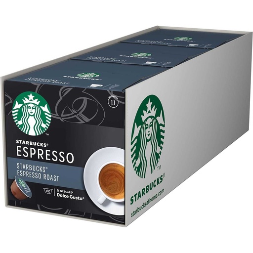 [12398574X3] 3 cajas Espresso Roast Starbucks, Dolce Gusto compatible 12  Servicios 7613036940498