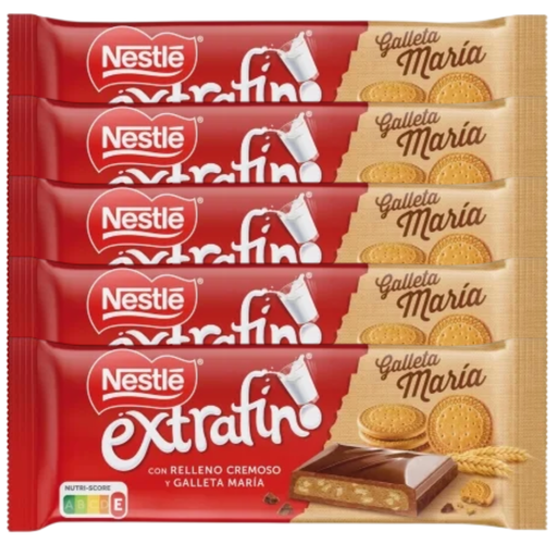 [12609468X5] Nestlé Extrafino Galleta María 5 Tabletas de 84g