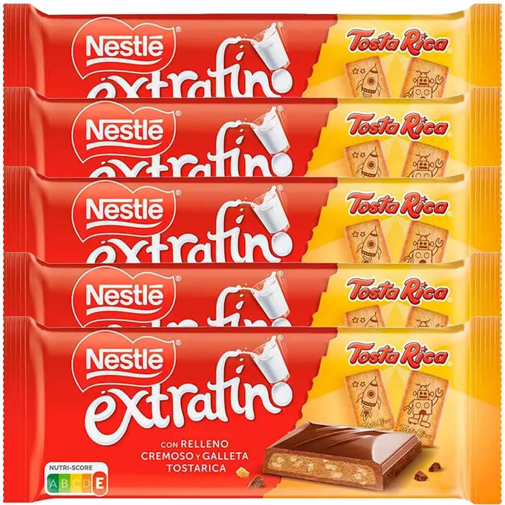 [12570708X5] Nestlé Extrafino Tosta Rica 5 Tabletas de 84 gramos