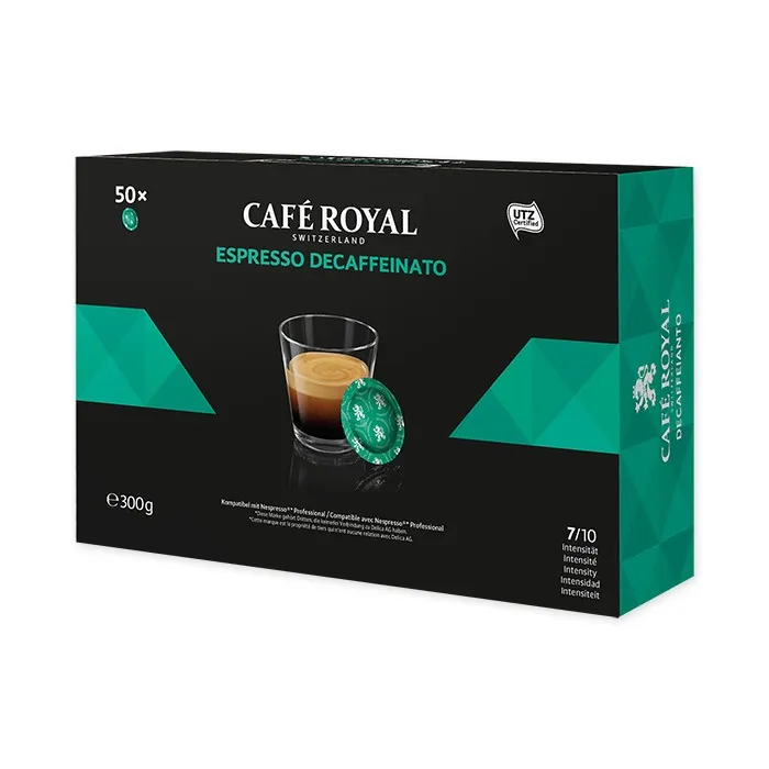 [2001378] Royal Decaffeinato 50 Pads para el sistema Nespresso® Professional