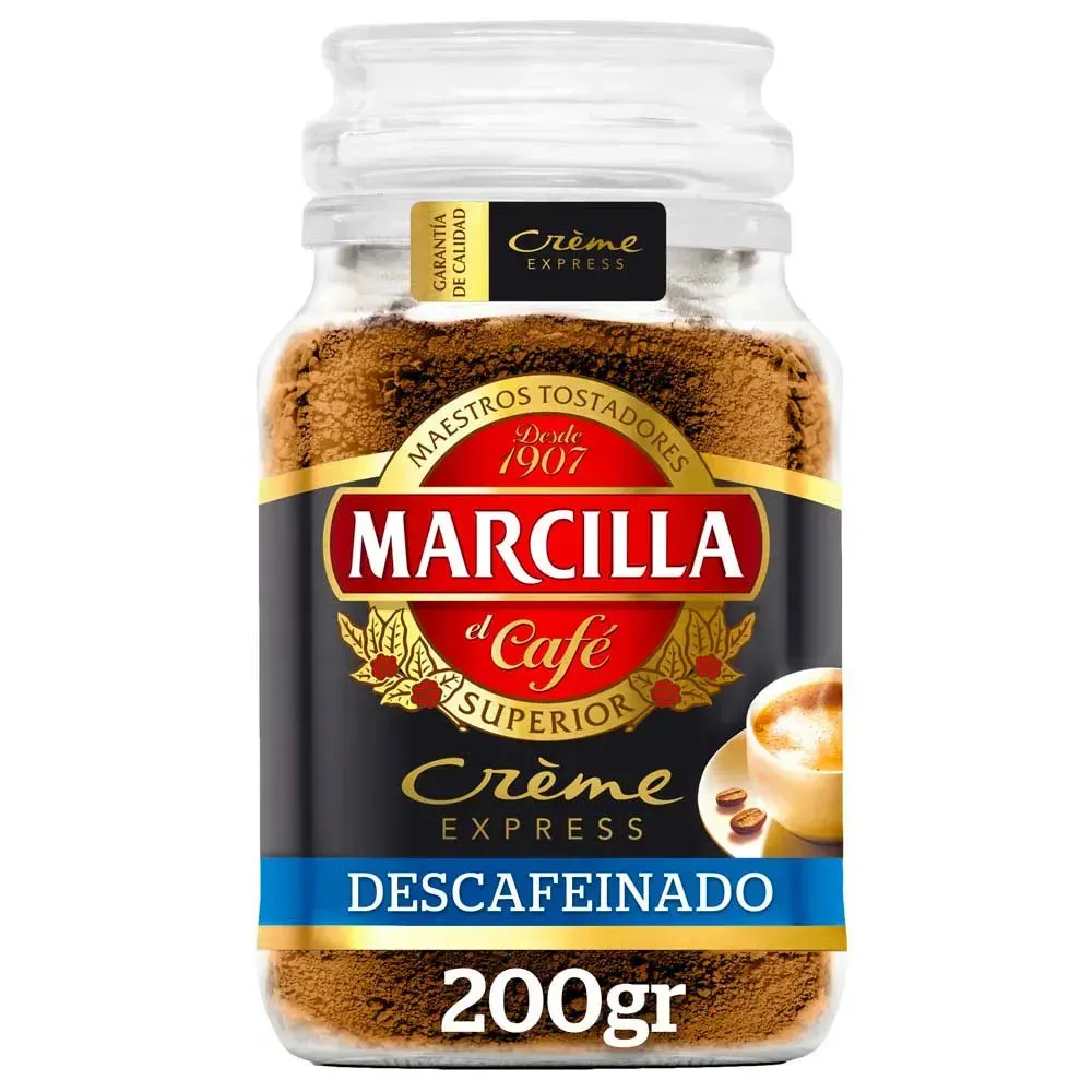 [4031313] Café Marcilla Creme express Descafeinado soluble  tarro 200 gramos