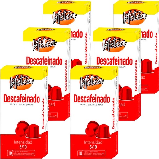 [MOG068X6] 6 unidades de Descafeinado Kfetea Nespresso 60 capsulas