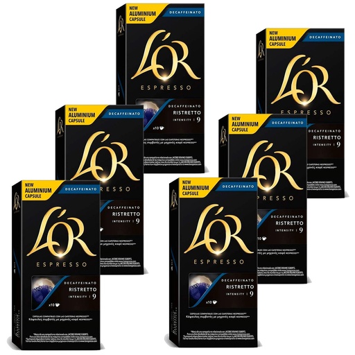 [4028363X6] Ristretto descafeinado L'OR 60 compatibles con NESPRESSO