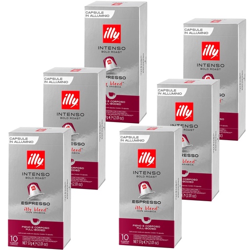 [22697X6] Intenso espresso Illy 60 cápsulas de café compatibles con Nespresso