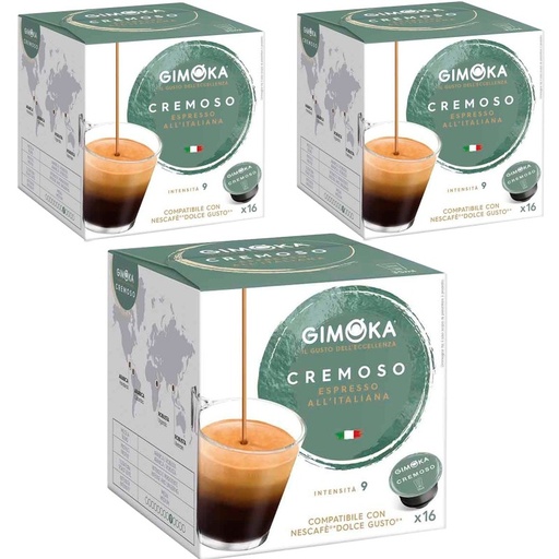 [CUPBCDGGECRE16X3] Gimoka Espresso Cremoso compatibles Dolce Gusto® 48 Cápsulas