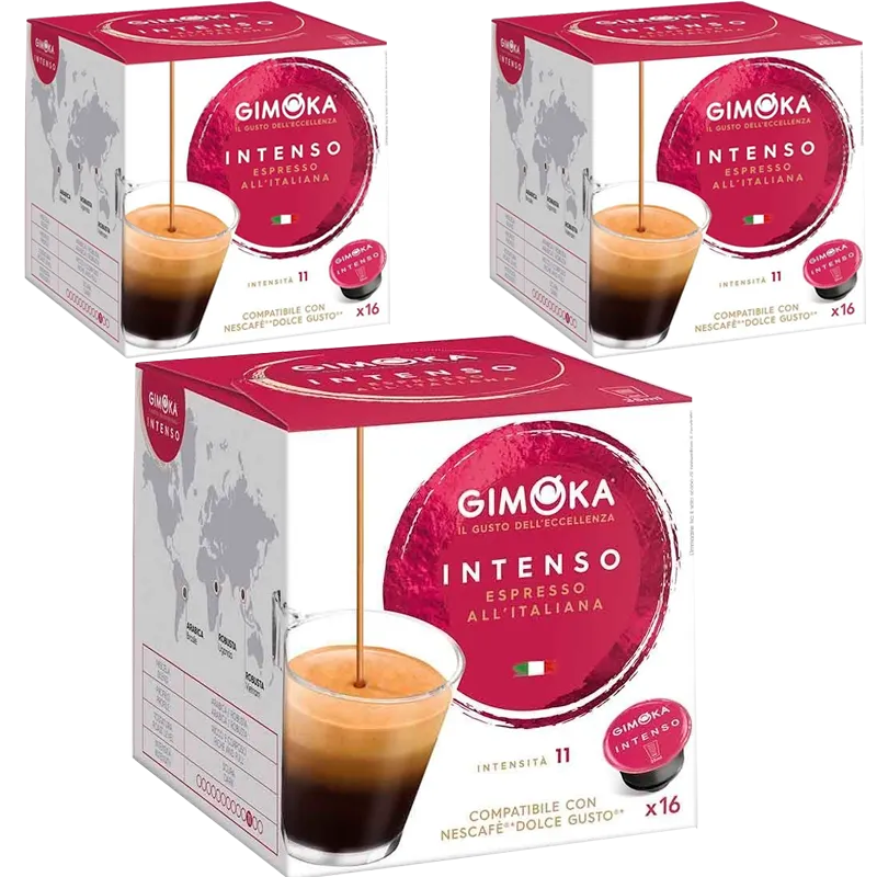 [CUPBCDGGECLA16X3] Café Espresso Intenso 48 cápsulas Gimoka Dolce Gusto