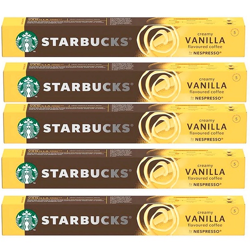 [6221313X5] 5 Cajas Vainilla 10 Cápsulas para Nespresso de la marca Starbucks