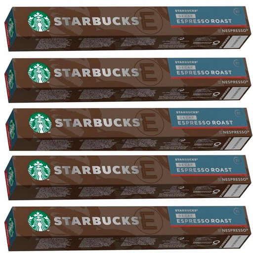 [6220313X5] 5 tubos Descafeinado Espresso Roast 10 cápsulas Nespresso Starbucks