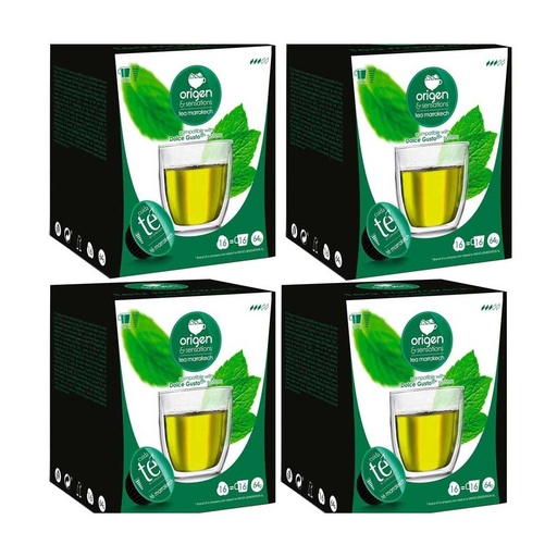 [E1610X4] 4 cajas de  Té Marrakech  Origen & Sensations, compatibles Dolce Gusto 8435336216108