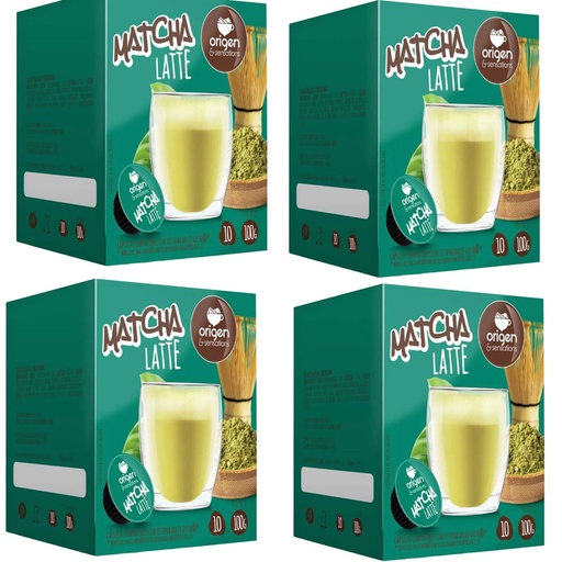 [E1037X4] 4 cajas de Matcha Latte 10 cápsulas Origen & Sensations compatibles Dolce Gusto. 8435336216375