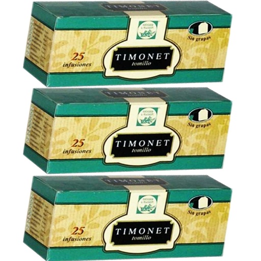 [T25X3] 3 cajas de Timonet 25 infusiones de tomillo Herbes l'Alcoia 8426614010013
