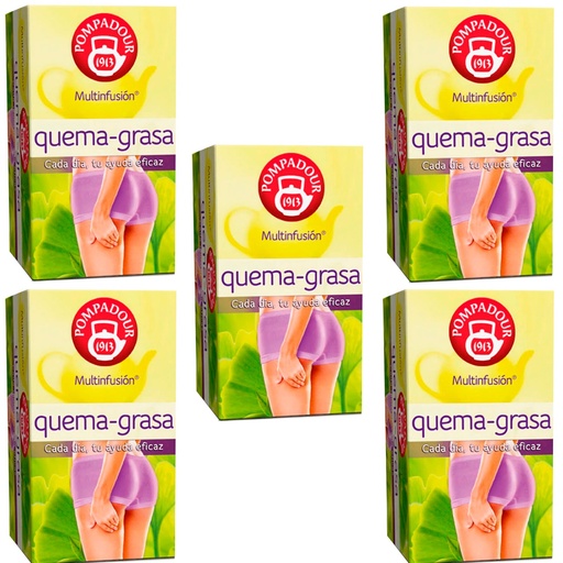 [70932X5] 5 cajas de Jengibre con Cúrcuma, 20 infusiones de Pompadour 8412900706531