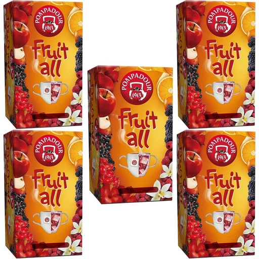 [70896X5] 5 cajas de Fruit All Frutas del Bosque, 20 Infusiones Pompadour 