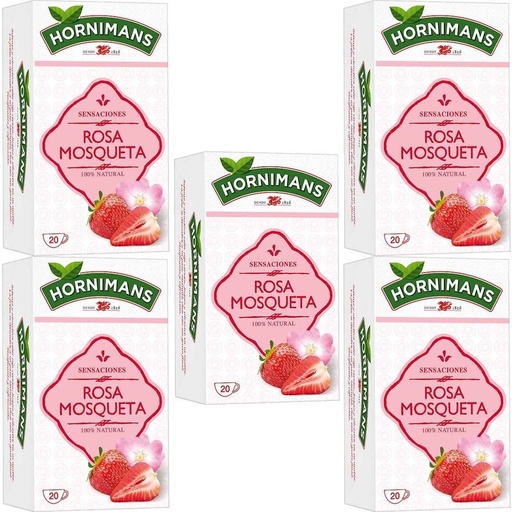 [4061578X5] 5 cajas de  Infusión Rosa Mosqueta 20 bolsitas Hornimans 8410091025660