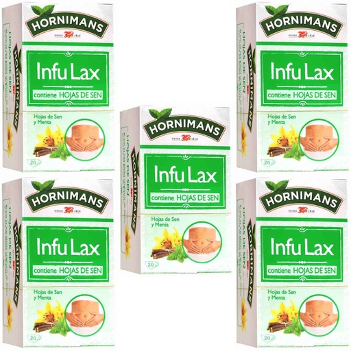 [4061592X5] 5 cajas de InfuLax con Hojas de Sen Hornimans 20 infusiones 8410091061309