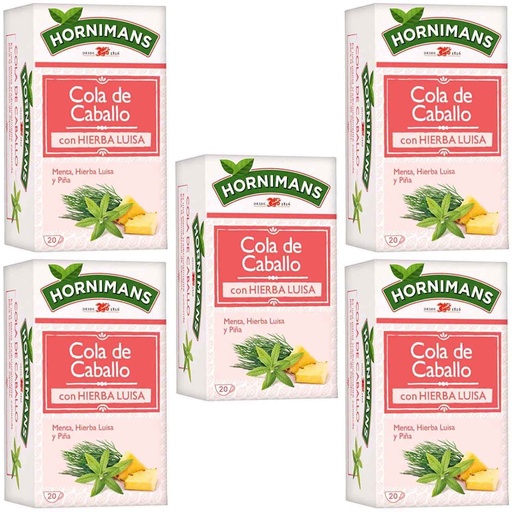 [4029823X5] 5 cajas de Cola de Caballo con Hierba Luisa Hornimans 20 infusiones 8410091061323