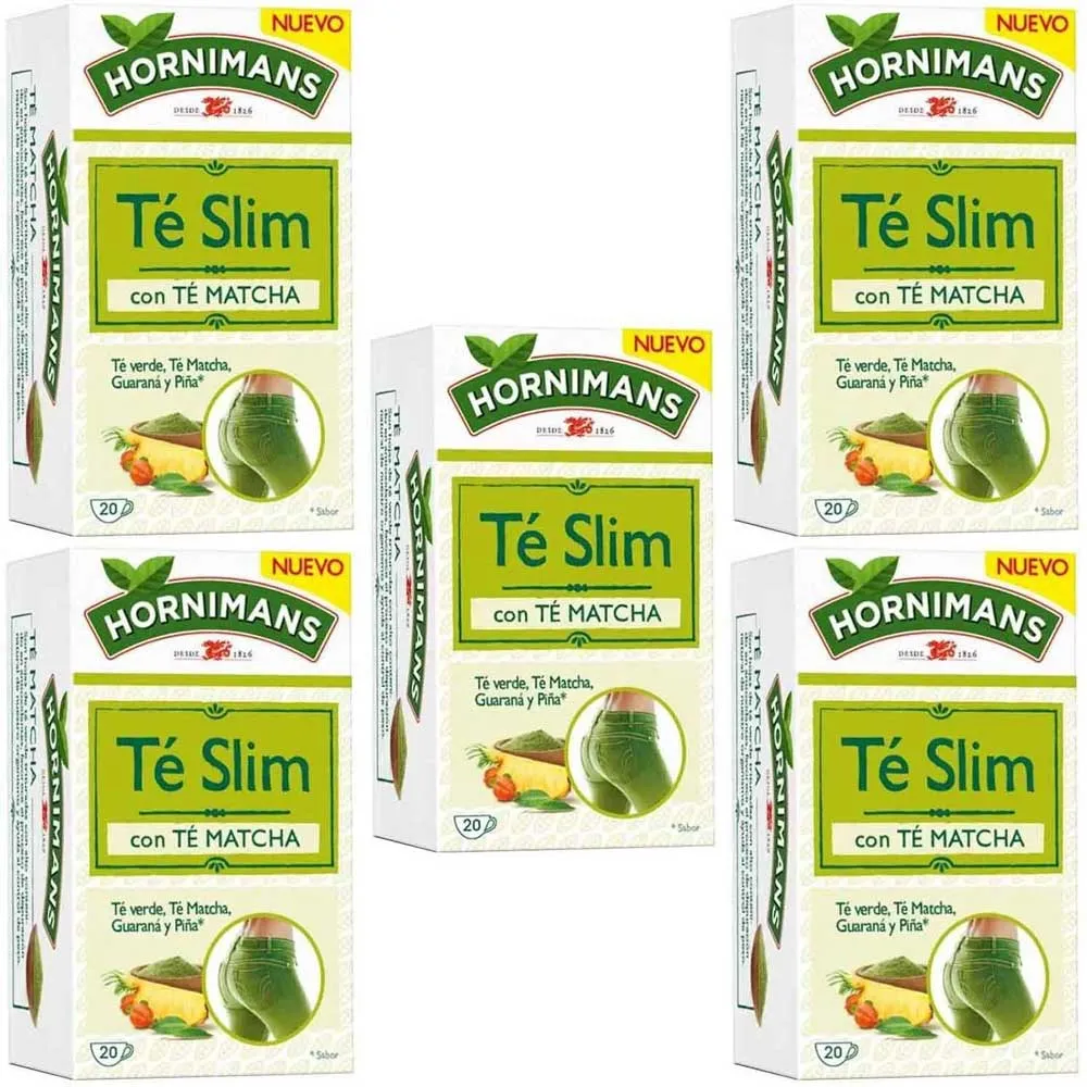 [4061586X5] 5 cajas de Slim con Té Matcha Hornimans 20 infusiones