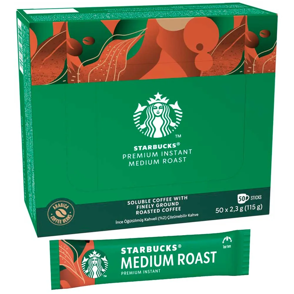[12604436] Starbucks café Soluble Medium Roast caja  50 sobres de 2,3 gramos