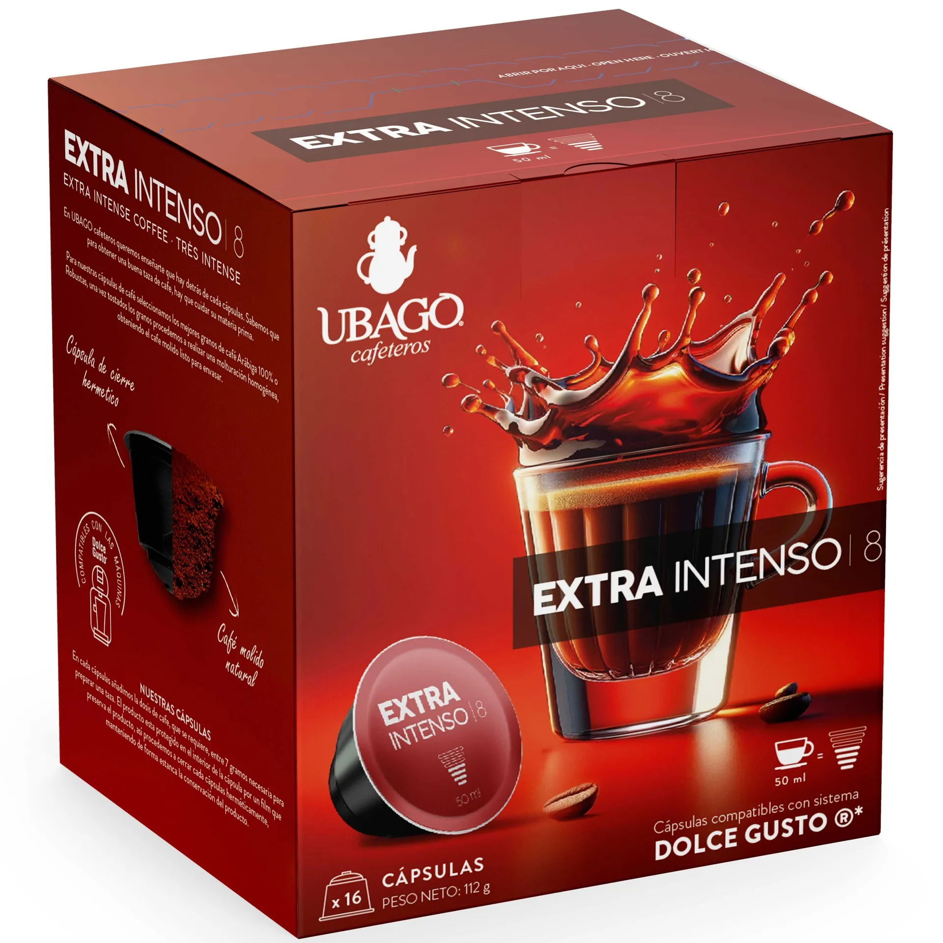 [00000856] Café Extra Intenso Dolce Gusto 16 cápsulas compatibles