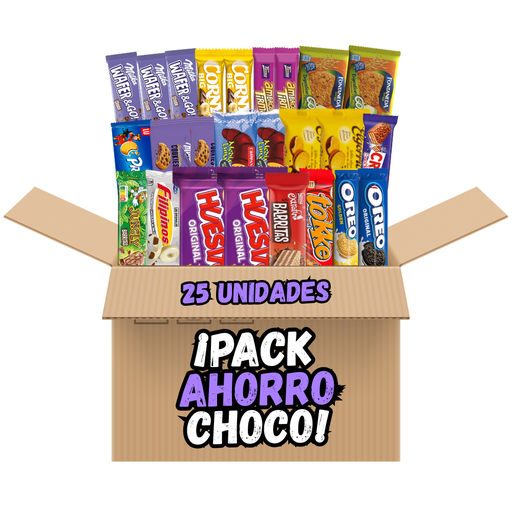 [chocomix] Choco Mix - Pack Ahorro de Barritas y Galletas Dulces  (25 unidades)