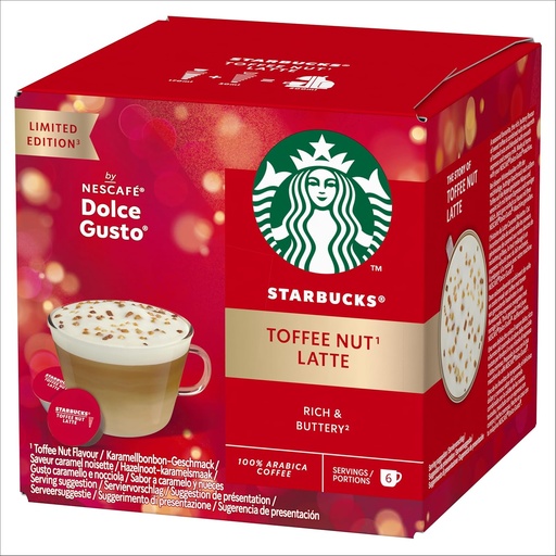 [12607473] Toffee Nut Latte Starbucks compatible Dolce Gusto 